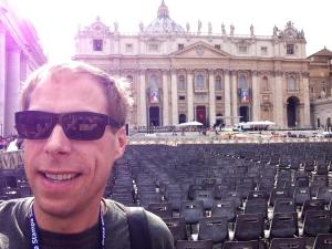 In St. Peter's Square the day before the double canonization
